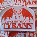 Tyrann - Patch - Tyrann - Face the Tyrant woven patch white border