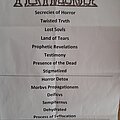 Pestilence - Other Collectable - Pestilence - 30 Years of Testimony of the Ancients Tour setlist