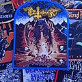 Deathhammer - Patch - Deathhammer - Evil Power woven patch blue border