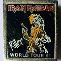 Iron Maiden - Pin / Badge - Iron Maiden world tour 81 badge
