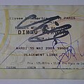 Destruction - Other Collectable - Destruction signed ticket