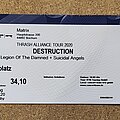 Legion Of The Damned - Other Collectable - Legion Of The Damned Thrash Alliance Tour 2020 Ticket - 15th February 2020