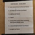 Beachpeople - Other Collectable - Beachpeople Setlist - Dortmund 09.06.2022