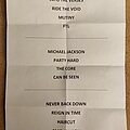 Black Sachbak - Other Collectable - Black Sachbak Setlist - 09/30/2023