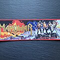 Manowar - Patch - Manowar - Fighting the World - Strip Patch, Red Border