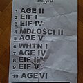 Mgła - Other Collectable - Mgła setlist