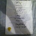 Other Collectable - Exhumed Setlist &amp; Ryan Waste&#039;s Pick