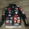 Dark Funeral - Battle Jacket - VoodooChilds Evil Black Denim finished + new bulletbelt