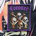 Coroner - Patch - Coroner 'Skulls' Purple Border Patch