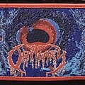 Obituary - Patch - Obituary Cause Of Death Red Border Woven Strip Patch