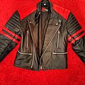 Black And Red - Battle Jacket - Black And Red  bike leather jacket