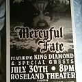 King Diamond - Other Collectable - King Diamond Mercyful Fate Tour Poster