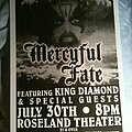King Diamond - Other Collectable - King Diamond Mercyful Fate Tour Poster
