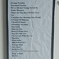 Roger Taylor - Other Collectable - Roger Taylor setlist, outsider tour