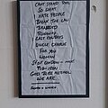 Anti-nowhere League - Other Collectable - Anti-nowhere League Setlist