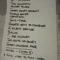 Bolt Thrower - Other Collectable - Bolt Thrower Setlist Hellfest 2011