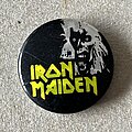 Iron Maiden - Pin / Badge - Iron Maiden Stacked logo yellow crystal badge 25mm