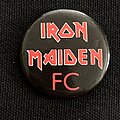 Iron Maiden - Pin / Badge - Iron Maiden FC badge ( with printed warning)