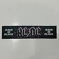 AC/DC - Patch - AC/DC Back in black printed super strip