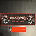 Bathory - Patch - Bathory Black Metal Hordes Red border stripe patch