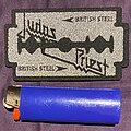 Judas Priest - Patch - Judas Priest British steel silver glitter laser cut patch