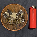 Gwydion - Patch - Gwydion Logo shield and weapons copper border round patch