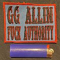 GG Allin - Patch - GG Allin Fuck Authority embroidered red border patch