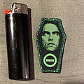 Type O Negative - Patch - Type O Negative Peter head green glitter border coffin shape mini-patch