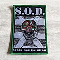 S.O.D. - Patch - S.O.D. SOD Speak English Or Die Patch