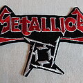 Metallica - Patch - Ugly Patch: Metallica "Logo & Ninja Star" Embroidered shape-cut Patch bootleg