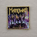 Manowar - Patch - Manowar Fighting The World gold glitter border