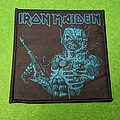 Iron Maiden - Patch - Iron Maiden - Somewhere in Time Eddie (Blue Glitter Black Border)
