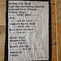 Meshuggah - Other Collectable - Meshuggah - Europe Tour 2022 Setlist