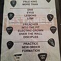 Testament - Other Collectable - Testament Setlist & picks