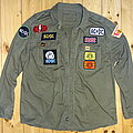 Ac Dc - Battle Jacket - AC DC Olive Jacket with only embroidered patches