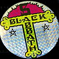 Black Sabbath - Patch - Black Sabbath big badge, reflective,yellow cross on silver