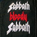 Black Sabbath - Pin / Badge - Black Sabbath patch,bloody sabbath,white/red on black, black boarder
