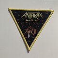 Anthrax - Patch - Anthrax Among the Living yellow border triangular patch