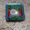 Def Leppard - Pin / Badge - DEF LEPPARD Pyromania (green background) vintage enameled square pin