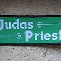 Judas Priest - Patch - JUDAS PRIEST name and arrows (green background) vintage woven patch