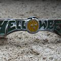 Helloween - Pin / Badge - HELLOWEEN green and yellow logo original cast pin back