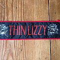 Thin Lizzy - Patch - THIN LIZZY Black Rose vtg super strip (red border)