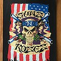 Guns N&#039; Roses - Patch - GUNS N' ROSES skull and flag original back patch