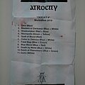 Atrocity - Other Collectable - Atrocity setlist