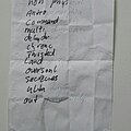 Pestilence - Other Collectable - Pestilence setlist