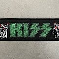 Kiss - Patch - KISS - Destroyer, green glitter logo strip patch