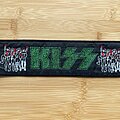 Kiss - Patch - KISS - Destroyer, green glitter logo strip patch