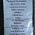 Deströyer 666 - Other Collectable - Deströyer 666 Satanic Kommando festival setlist