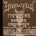 Immortal - Other Collectable - Immortal Primordial Corpus Christii Sirius concert ticket Portugal 2000