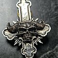 Danzig - Pin / Badge - Danzig Cross Pin Badge Alchemy Poker 1988